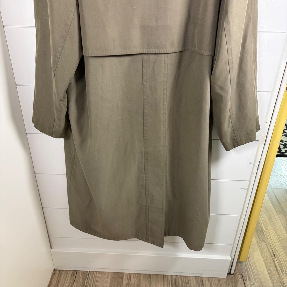 Ralph Lauren Trench Coat Men 48R XL Tan Taupe Overcoat Zip Out Liner Heritage - Picture 11 of 15